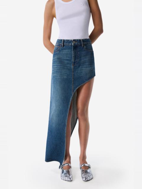 One-Leg Denim Skirt