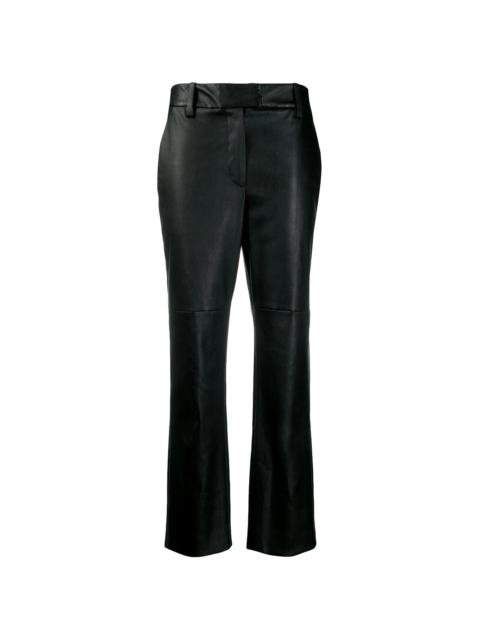 cropped straight leg trousers