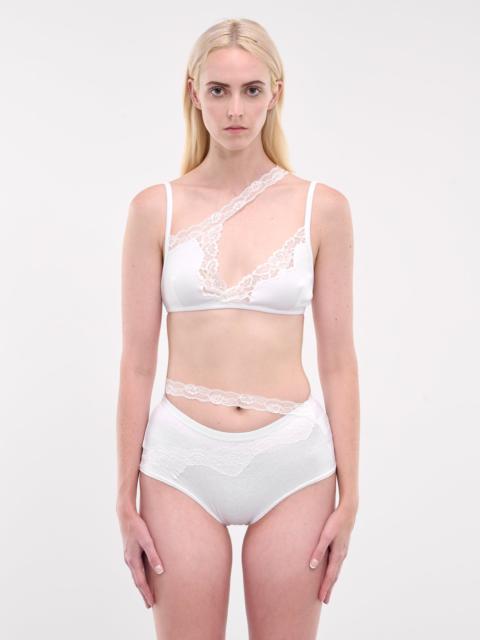 Asymmetric Lace Trim Bra