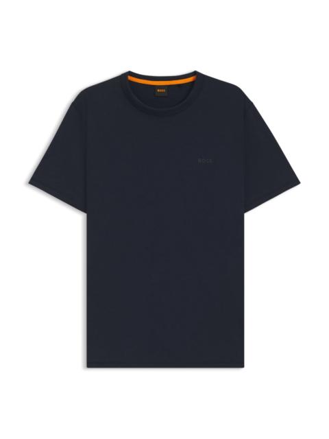 REGULAR-FIT T-SHIRT IN COTTON WITH MOULINE LOGO