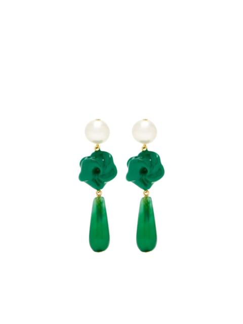 The Depths of Time teardrop pearl earrings