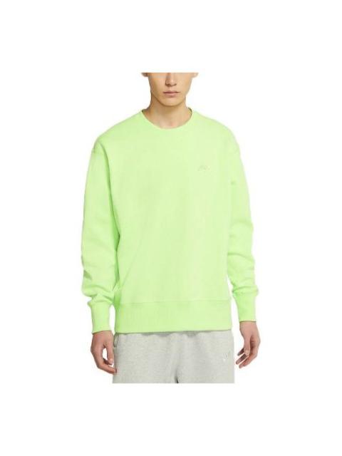 Nike Sportswear Logo Casual Sports Round Neck Pullover Orange DA0022-399