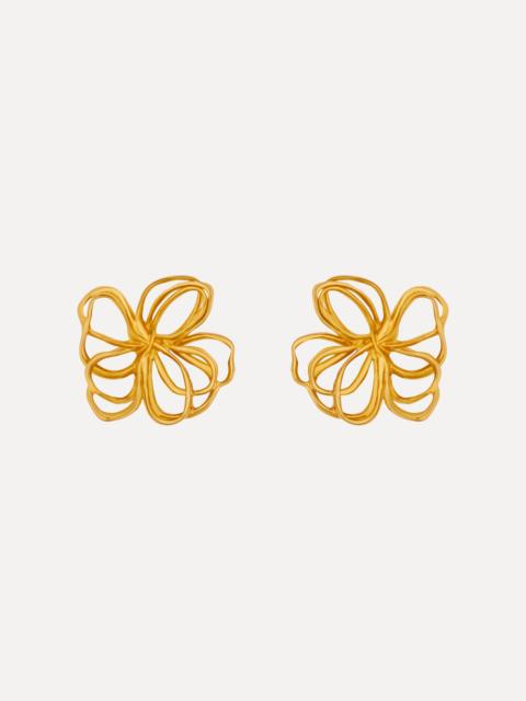 THREADED FLOWER EARRINGS