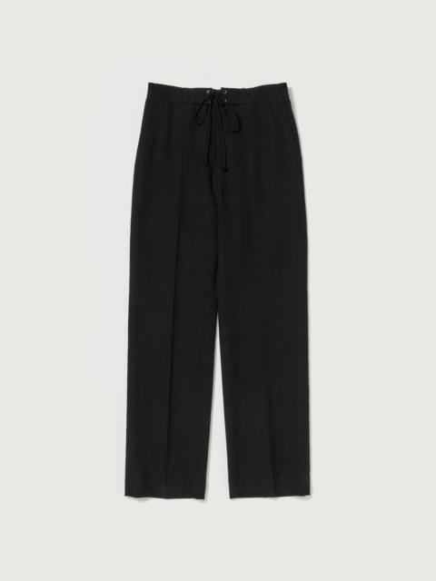 WOOL COTTON LINEN OX DRAWSTRING PANTS