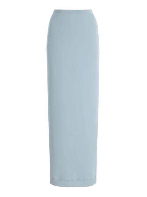 Emma Stretch Cotton-Modal Maxi Skirt blue