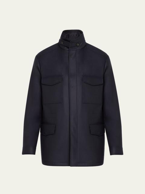 Men's Traveller Stand-Collar Wool Utility Coat