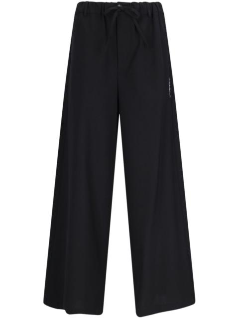 logo-print flared trousers