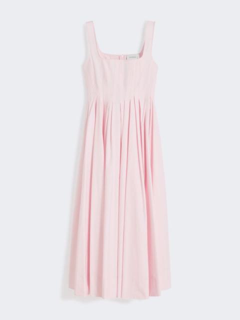Long sleeveless pure cotton dress - pink