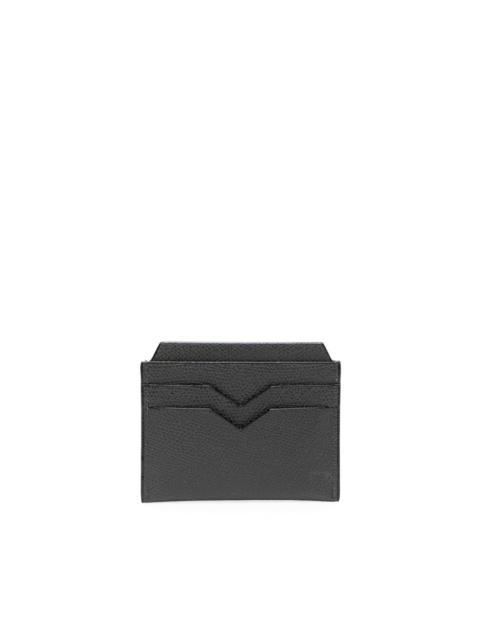 V-shape detail leather cardholder