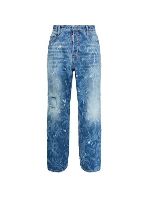 Dsquared2 Ripped Palm-print Jeans