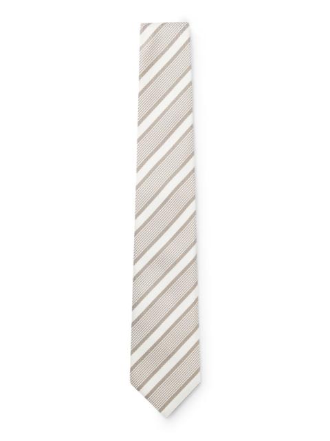 DIAGONAL-STRIPE TIE IN SILK