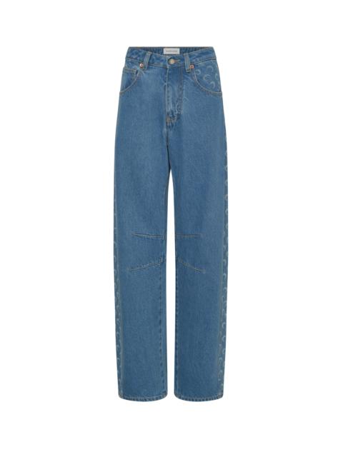 Light blue denim barrel jeans organic cotton