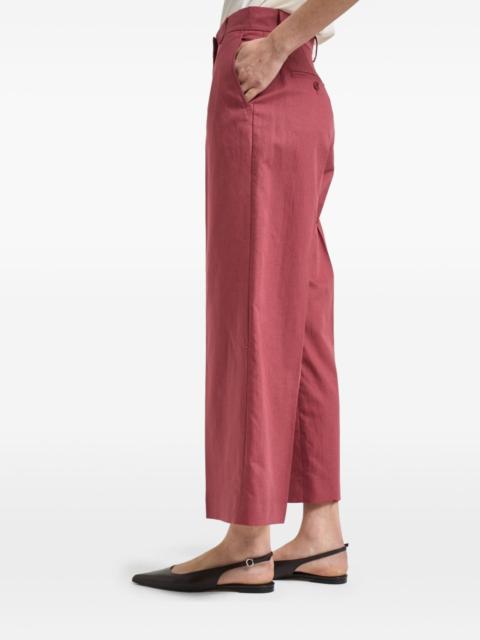 high-rise flared trousers