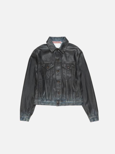 Coated denim jacket - Black