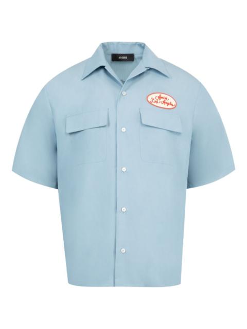 Station patch-pocket bowling shirt