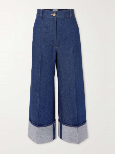 High-rise wide-leg organic jeans