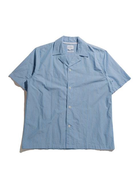 Mads Poplin Stripe SS Navy