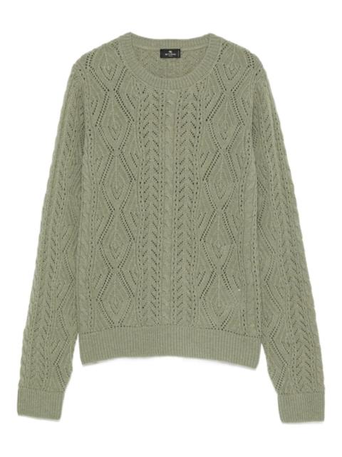 cable-knit sweater