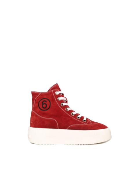 high-top suede  sneakers