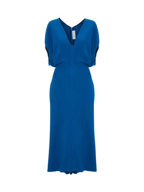 BLOUSON DETAIL MIDI DRESS