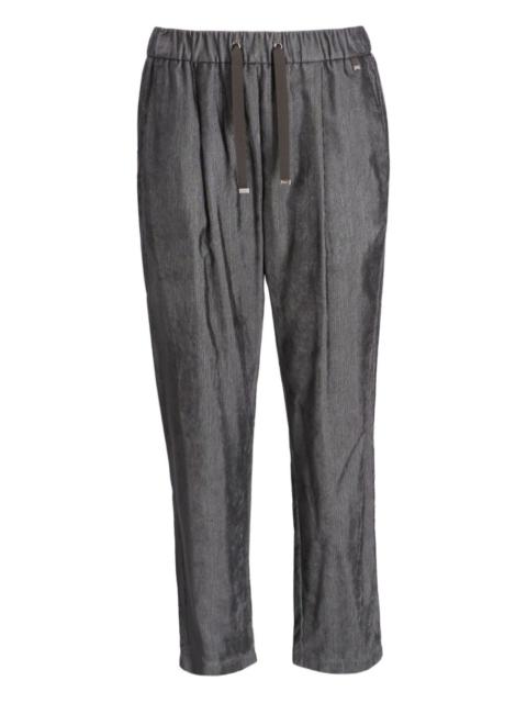 drawstring ribbed trousers