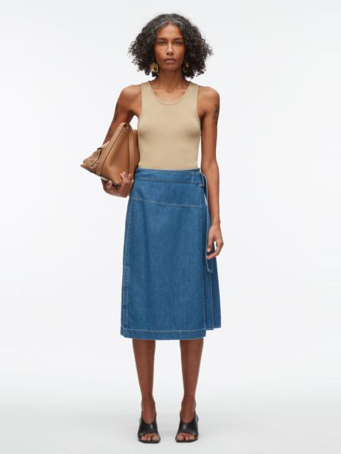 Chambray Wrap Skirt
