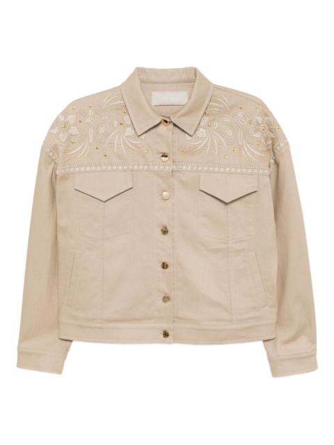 embroidered gabardine jacket