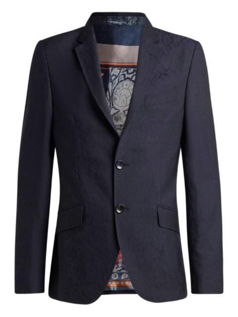 jacquard single-breasted blazer