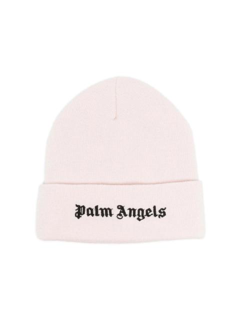 Palm Angels Classic Logo Beanie Butter/Black