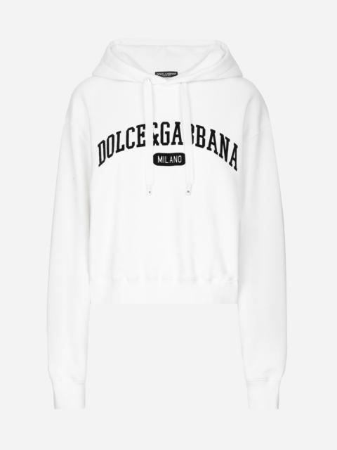 Cotton jersey hoodie