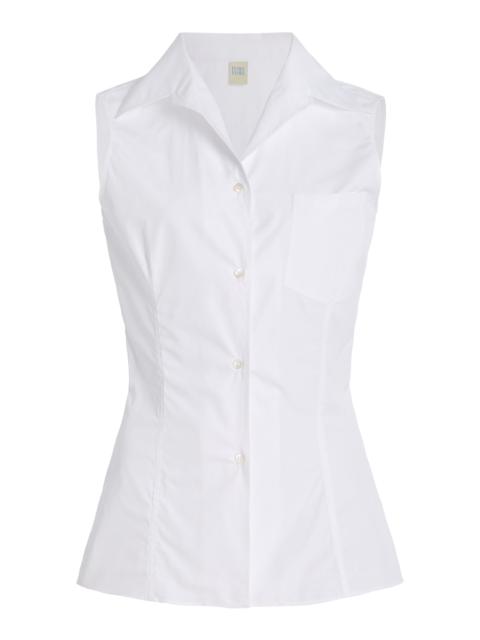 Roie Sleeveless Cotton Shirt white