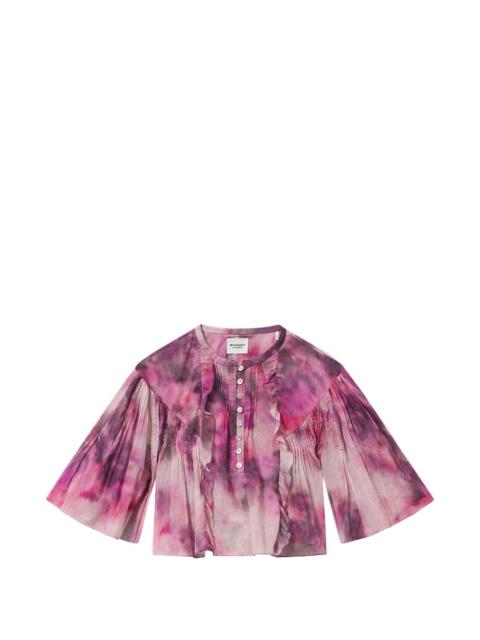 Veelia ruffled buttoned blouse