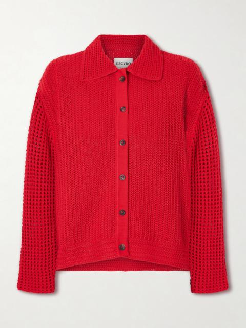 Solar Open-knit Cotton Cardigan