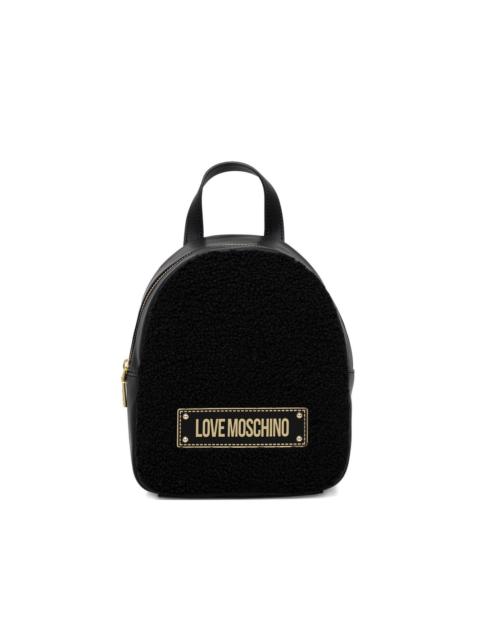 logo-plaque backpack
