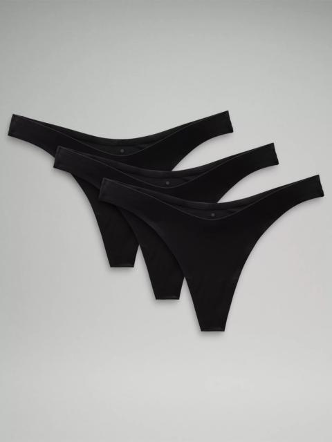 Wundermost Ultra-Soft Nulu Dipped-Waist Thong Underwear *3 Pack