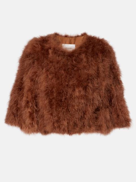 Cropped feather jacket