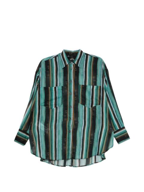 striped chest-pocket shirt