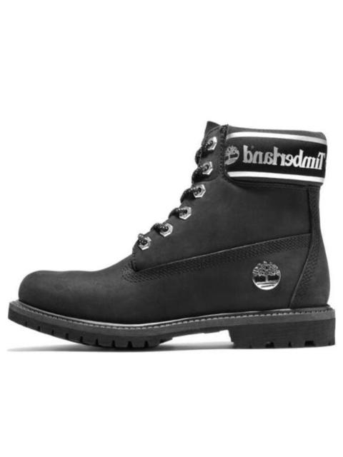 (WMNS) Timberland 6 Inch Premium Wide Fit Waterproof Boots 'Black Nubuck Logo' A41CX001