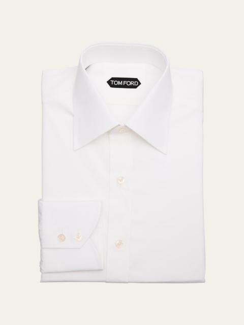 Men's Cotton Point-Collar Dress Shirt