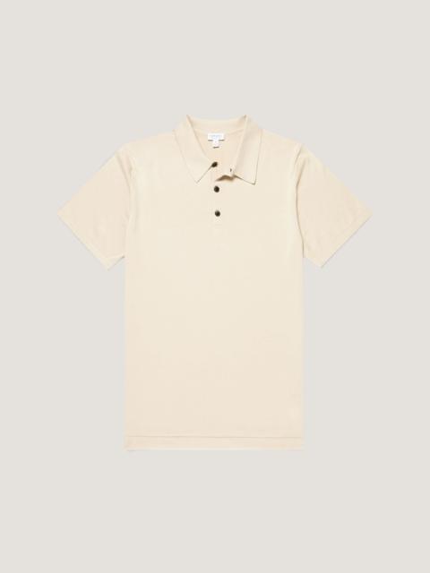 Sea Island Cotton Knit Polo Shirt