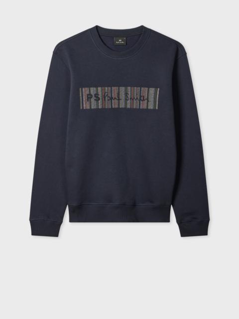 Navy 'Stitch Stripe' Logo Sweatshirt