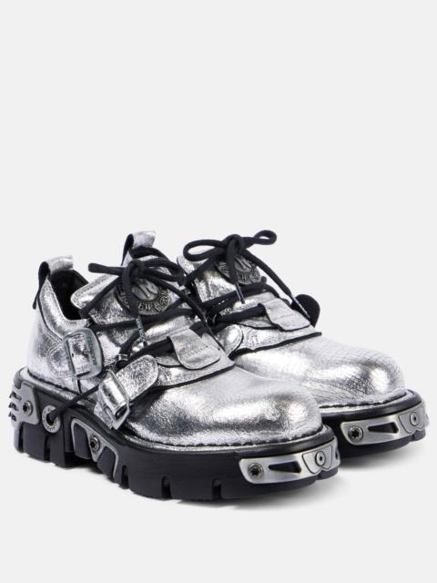 x New Rock embellished leather boots