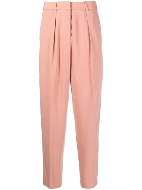 high-waisted tapered trousers