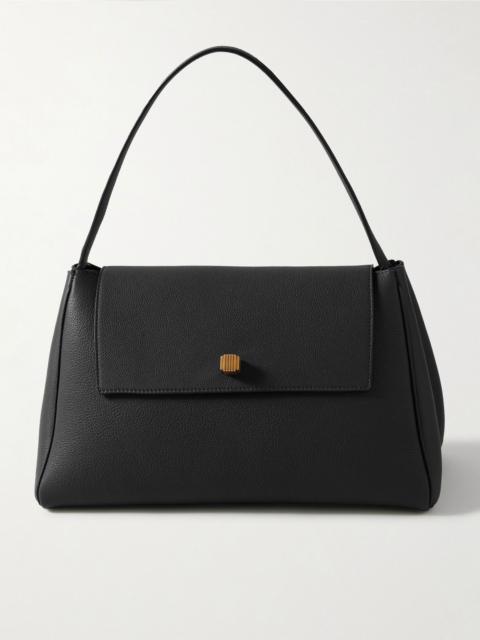 Audrey textured-leather shoulder bag Black