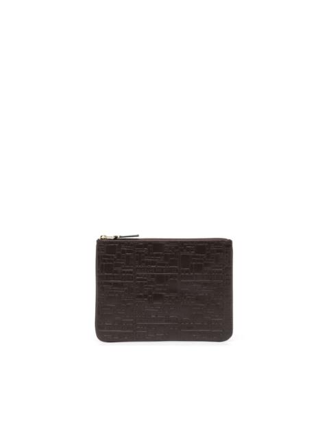 logo-embossed leather wallet