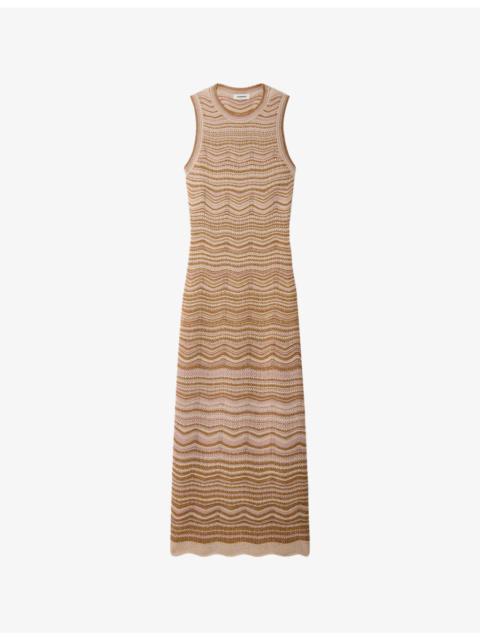 Sleeveless Slim-Fit Knitted Midi Dress