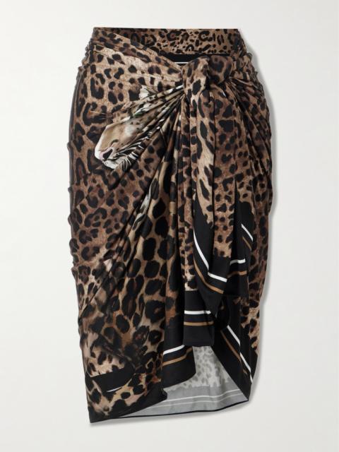 Leopard-print Silk Pareo