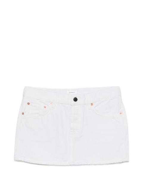 denim mini skirt