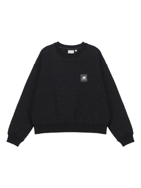(WMNS) New Balance Crew Neck Logo Sweatshirt 'Black' 5CC37142-BK