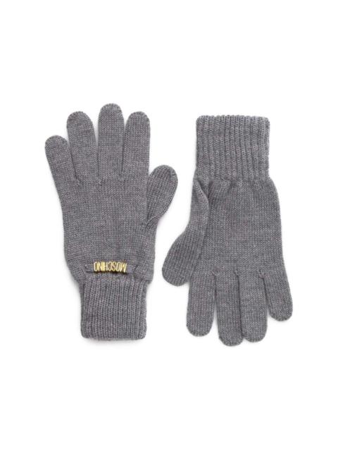 logo-lettering gloves